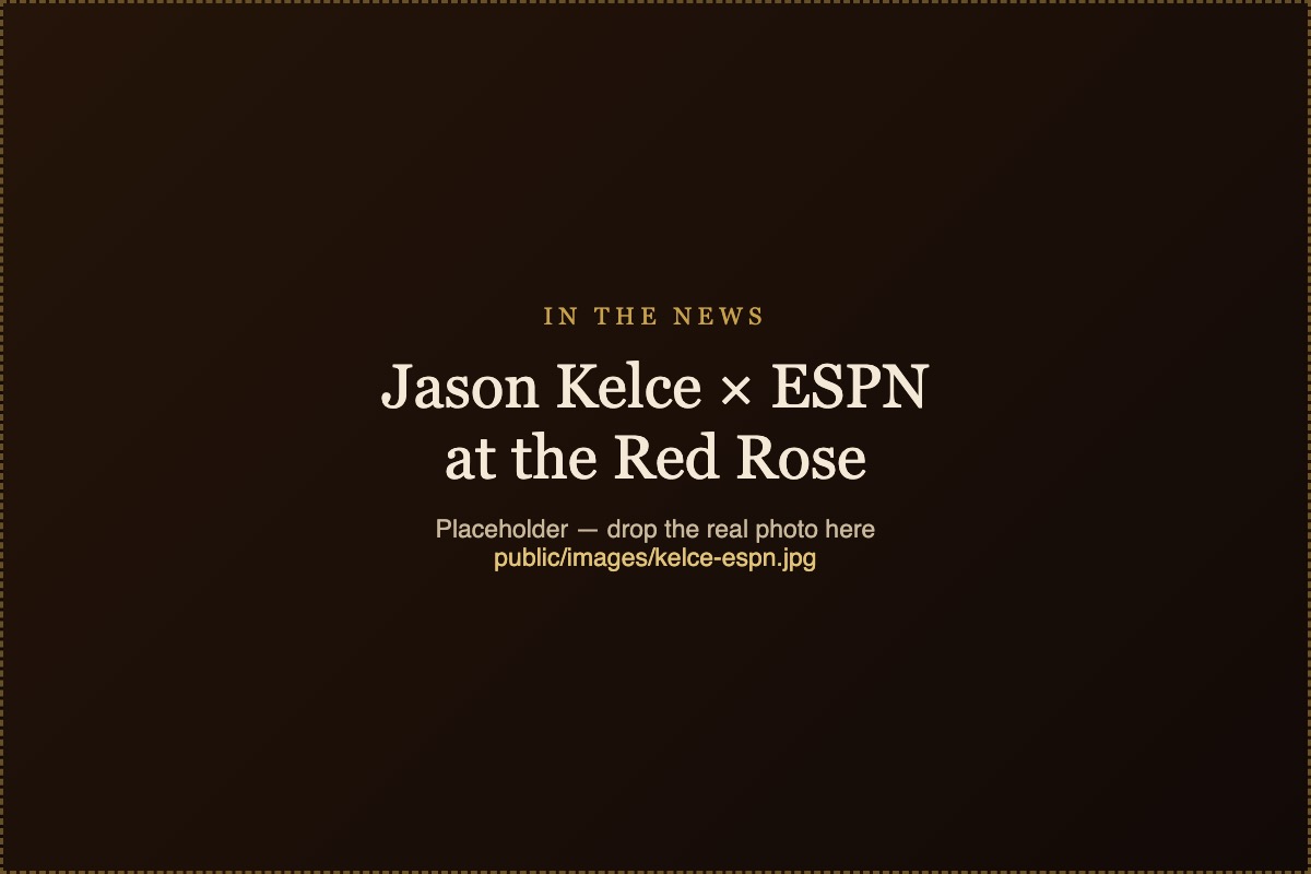 Jason Kelce at the Red Rose during the ESPN feature on Irish road bowling